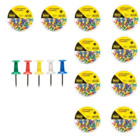 Idena 90375 - Set de 1000 Épingles Multicolores avec Boîte de Rangement