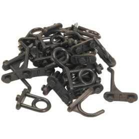Crochets Muraux Valex - Set de 30 Pièces Noir