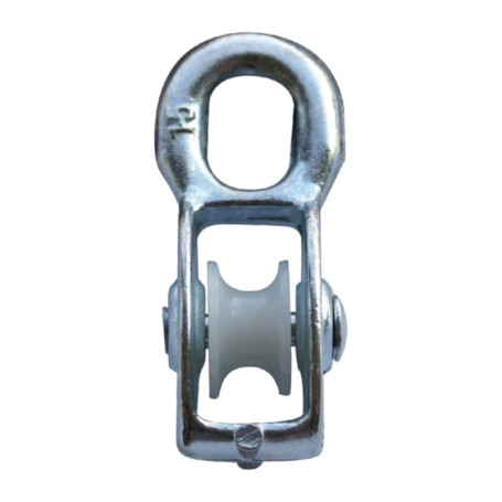 Poulie en Acier avec Galet Nylon - Capacité 150kg