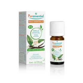 Huile Essentielle de Vanille BIO Puressentiel - Relaxation et Bien-être - 5 ml