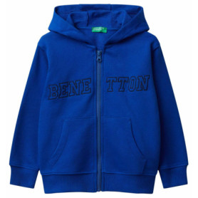 Sweat Zippé à Capuche United Colors of Benetton - Bleu