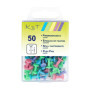 Lot de 50 épingles murales pastel TSI avec boîte de rangement