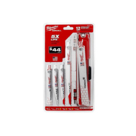 Coffret de 12 Lames Universelles Sawzall Milwaukee pour Démolition et Métal