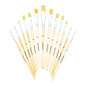 K3T Set de 13 Pinceaux de Peinture en Soie Naturelle