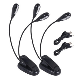 Support de Musique LED PRATYAHARA - Lot de 2 Lampes de Lecture Clipables