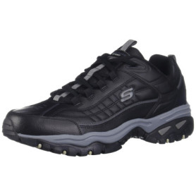 Baskets de Sport Skechers Afterburn pour Homme - Noir et Gris, Taille 47 EU