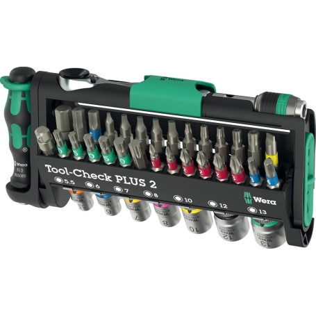 Wera Tool-Check PLUS 2 - Jeu d'outils ultracompact de 39 pièces