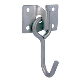 Crochet Mobile Ouvert avec Plaque de Fixation Amig - Acier Galvanisé