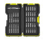 Coffret antichocs RYOBI avec 40 embouts de vissage et porte-embouts