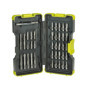 Coffret antichocs RYOBI avec 40 embouts de vissage et porte-embouts