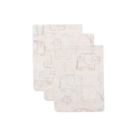 Gants de Toilette Bébé en Mousseline - Lot de 3 Elephant Tales