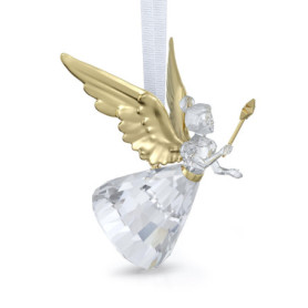 Swarovski Ange de Décoration Holiday Magic en Cristal avec Ailes Dorées