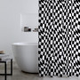 Rideau de Douche Damier Noir et Blanc 180 x 180 cm