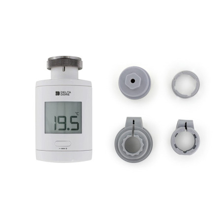 Tête Thermostatique Connectée Delta Dore TRV 1.0 avec Adaptateurs