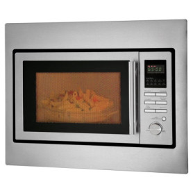 Micro-ondes encastrable 3 en 1 Clatronic avec gril et air chaud - 25L, 900W, acier inoxydable