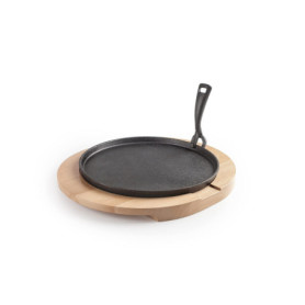 Plat en Fonte avec Base en Bois 30 cm - IBILI