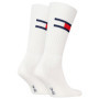 Chaussettes Unisexes Tommy Hilfiger Crew en Coton Bio - Blanc, Taille 43-46