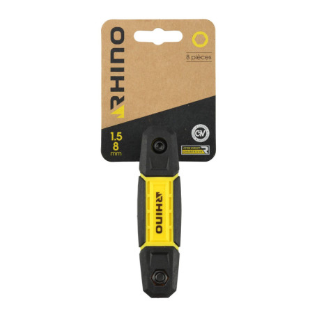 Lot de 8 Clés Allen Rhino - Hexagonales sans Blocage en Chrome Vanadium 13,45 €