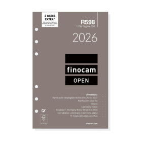 Recharge annuelle agenda Finocam Open 2026 - 1 jour par page