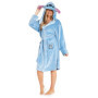 Robe de Chambre Femme Disney Stitch en Polaire Douce - Bleu