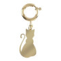 Charm Doré Chat en Acier Inoxydable - Accessoire Chic pour Porte-clés ou Sac