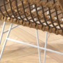 HOMCOM Lot de 2 Chaises de Salle à Manger Design Bohème en Résine Tressée