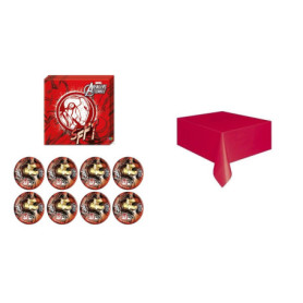 Pack Fête Avenger Iron Man - Nappe, Serviettes et Assiettes