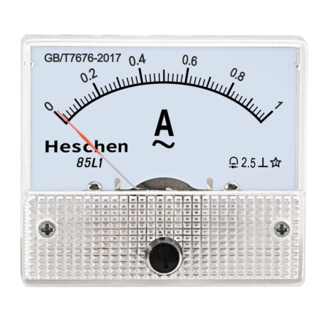 Testeur Ampèremètre Rectangulaire Heschen 85L1-1A AC 0-1A