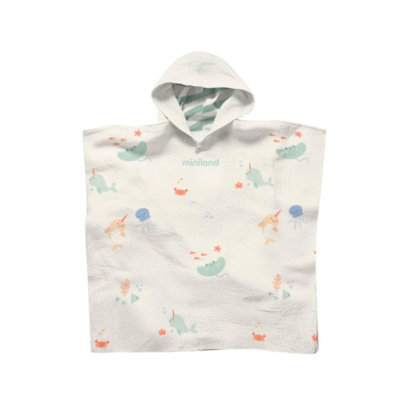 Poncho Serviette à Capuche Miniland pour Bébé - Douceur et Confort