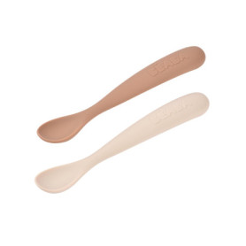 Lot de 2 Cuillères en Silicone Béaba pour Bébé - Ergonomiques et Souples