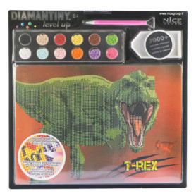 Kit de Peinture Diamant T-Rex - Activité Artistique en Relief pour Enfants