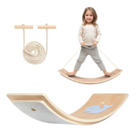 Planche d'Équilibre Montessori pour Enfants - Leogreen 80 x 30 cm