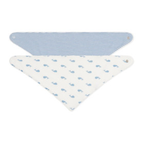 Lot de 2 Bandanas Bébé en Coton Imprimé - Petit Bateau