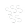 Cintres S en Plastique Blanc - Lot de 5 Crochets en Forme S