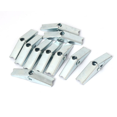 Écrous à ressort M8 en métal - 10 pièces pour fixation murale