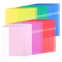 Pack de 48 Pochettes Transparentes A4 en Plastique Coloré