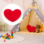 Coussin en Forme de Cœur Rouge en Peluche - Décoration Douce et Mignonne