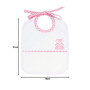 Bavoir Doux Rose avec Broderie Ourson et Poche Aïda