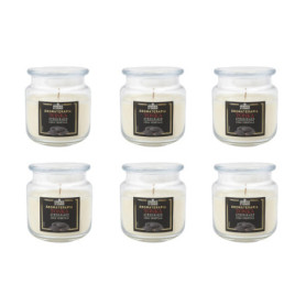 Lot de 6 bougies parfumées à la fève tonka - Cire végétale 100% - Fabriquées en Italie