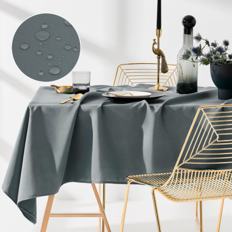 Nappe de Table Imperméable ROOM99 Aura 110 x 160 cm Gris Foncé