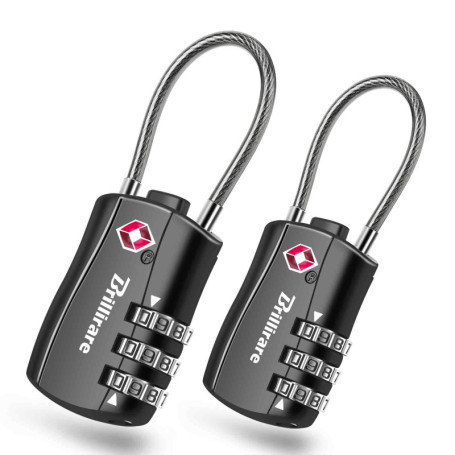 Lot de 2 cadenas TSA réinitialisables en alliage étanche