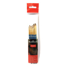 Lot de 6 pinceaux professionnels Van Bleiswijck pour aquarelle et acrylique