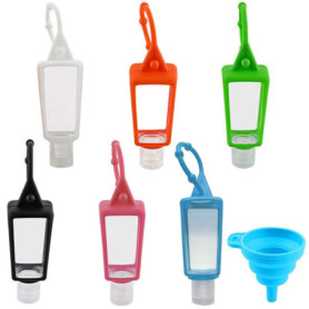 Set de 6 Bouteilles de Voyage 30ml avec Entonnoir - Plastique Transparent Étanche