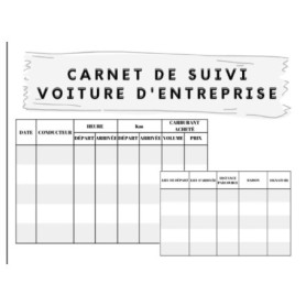 Carnet de Suivi Kilométrique pour Voiture d'Entreprise - 100 Pages