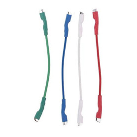 Câbles de connexion universels ZIRAN pour platine vinyle - 4 pièces argentées