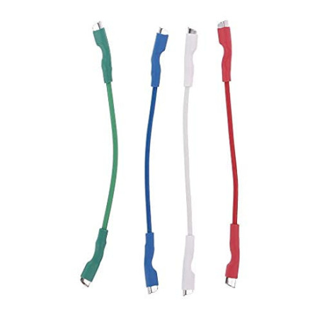 Câbles de connexion universels ZIRAN pour platine vinyle - 4 pièces argentées