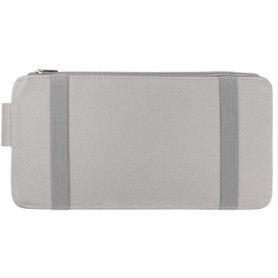 Organisateur de Pare-Soleil en Cuir Tiardey - Rangement Pratique pour Voiture - Gris