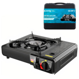 Réchaud Gaz Portable Axig pour Camping - 2200W avec Mallette de Transport