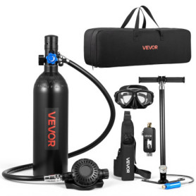 VEVOR Mini Bouteille de Plongée 1 L avec Lunettes et Adaptateur