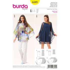 Patron de Couture Burda B6589 pour Robe et Haut en Jersey